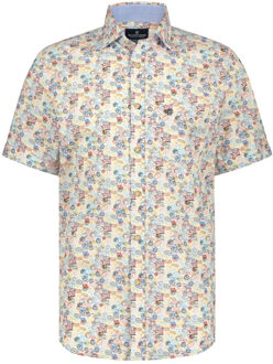 Korte Mouw Overhemd Stamps Stretch Multicolor  XL