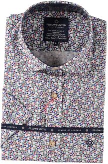 Korte Mouw Overhemd Stretch Dots Multicolor  L