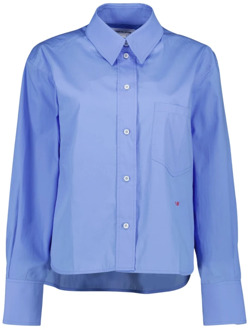 Korte Mouw Overhemd Victoria Beckham , Blue , Dames - S