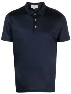Korte mouw polo shirt Canali , Blue , Heren - 2Xl,Xl,L,M,S,3Xl