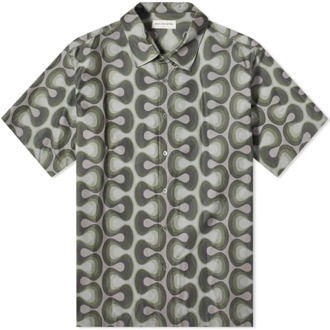 Korte mouw shirt in Khaki Dries Van Noten , Green , Heren - Xl,L,M