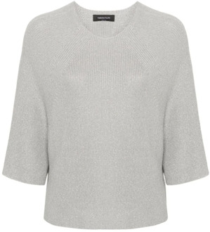 Korte Mouw Sweater Fabiana Filippi , Gray , Dames - L,S