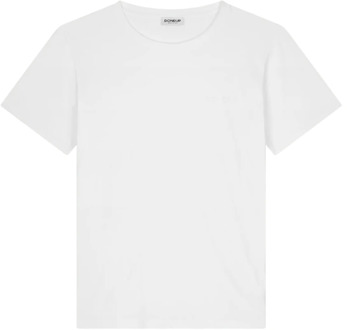 Korte Mouw T-Shirt Dondup , White , Heren - 2Xl,Xl,L,S