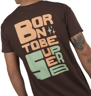 Korte mouw t-shirt met ronde hals Born To Be SPRBCA-2202 man - maat S Bruin