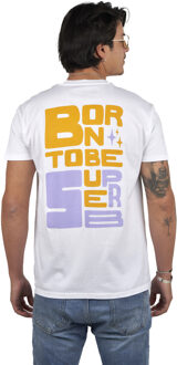 Korte mouw t-shirt met ronde hals Born To Be SPRBCA-2202 man Wit