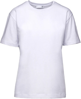 Korte Mouw T-shirt met Strass Ketting Douuod Woman , White , Dames - Xl,L,M,S