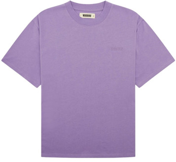 Korte Mouw T-shirt Woodbird , Purple , Heren - Xl,L