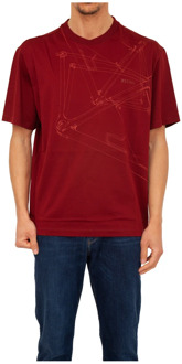 Korte Mouw T-shirt Z Zegna , Red , Heren - Xl,L