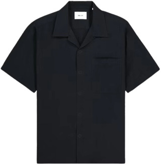 Korte Mouw Zwarte Overhemd Nn07 , Black , Heren - L,M,S
