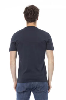 Korte Mouwen Crew Neck Graphic T-shirt - maat M Navy