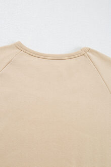 Korte Mouwen Crew Neck T-shirt Huidkleurig