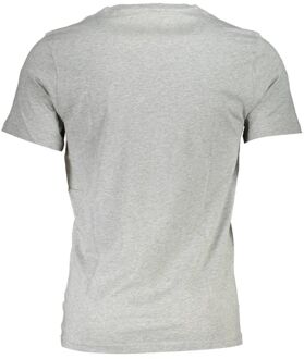 Korte Mouwen Crew Neck T-shirt Lichtgrijs - 2XL