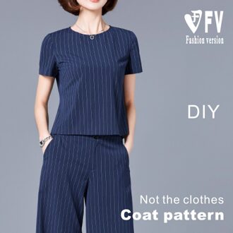 Korte Mouwen Jas Patroon Vrouwen Blouse Snijden Tekening Kleding Structuur Tekening BWT-90 Size 2XL