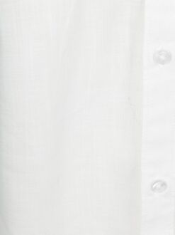 Korte Mouwen Overhemd Cotton Slub Wit