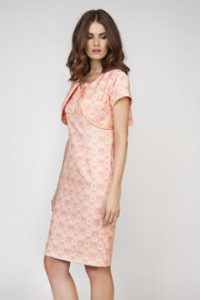 Korte Mouwen Print Bolero van Conquista Fashion Oranje