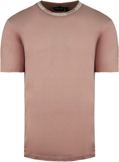 Korte Mouwen Roze Heren Eto Effen T-shirt Crew Neck 211 1 09 08 0339 - XL