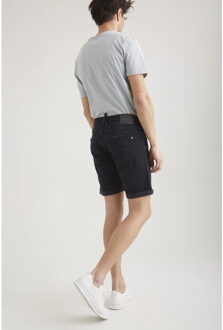 Korte spijkerbroek dennis black - maat S Zwart