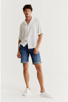 Korte spijkerbroek dennis blue vintage Blauw - XXL