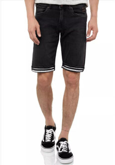 korte spijkerbroek heren regular fit italianstyle - maat XL Zwart