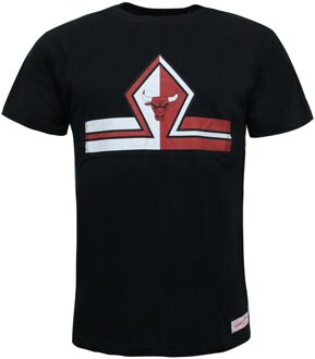 Korte Split Trad Chicago Bulls Heren T-shirt - maat S Zwart