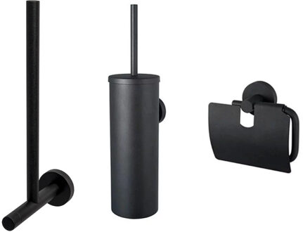 Kosmos zwart toiletset 3delig