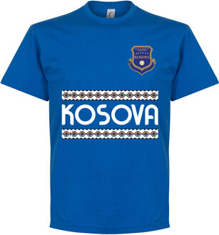 Kosovo Team T-Shirt - Blauw - XXXL