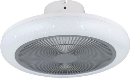 Kostrena Plafondlamp met ventilator - LED-CCT - Wit/Grijs