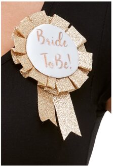 Kostuum Accessoire Bride To Be Rosette Goudkleurig