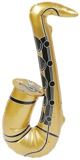 Kostuum Accessoire Inflatable Saxophone Goudkleurig