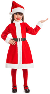 Kostuum Carol Claus Meisjes Rood - Zalm