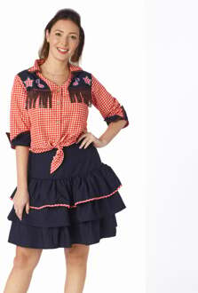 Kostuum Cowgirl Celeste Multikleur - Print