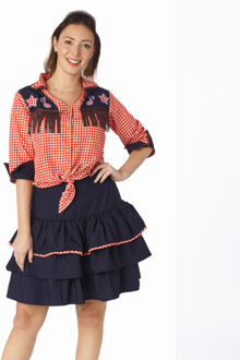 Kostuum Cowgirl Celeste Multikleur - Print