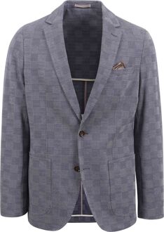 Kostuum Flex Ruiten Blauw - 48