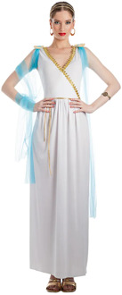 Kostuum Godin Aretha Dames Wit - Transparant