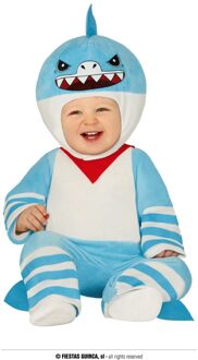 Kostuum Haai Dreumes Wit - Transparant, Blauw