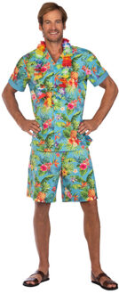 Kostuum Hawaii Blauw Heren Multikleur - Print
