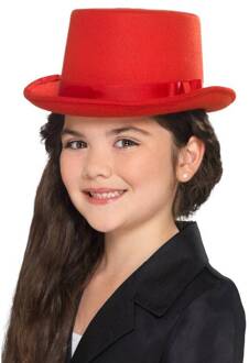 Kostuum Hoed Kids Top Hat Rood