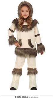 Kostuum Kind Eskimo Silla Geel - Beige - Creme, Bruin - Kastanje