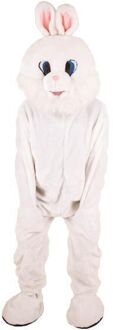 Kostuum konijn big pluche Wit - Transparant