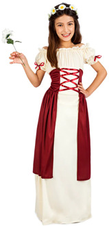 Kostuum Middeleeuwse Brunhilda Meisjes Multikleur - Print