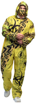 Kostuum Radioactive Caution Geel - Beige - Creme