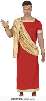 Kostuum Romeinse Koning Rood Heren Rood - Zalm