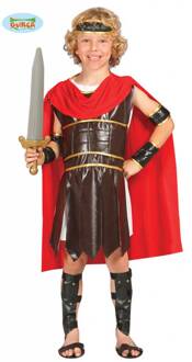 Kostuum Romeinse soldaat kind Rood - Zalm, Bruin - Kastanje