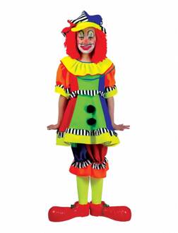 Kostuum | Spanky Stripes Clown Olivia | Meisjes| Maat 128 | Verkleedkleding
