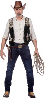 Kostuum - Vest - Cowboy - Met sterren - Bruin - M
