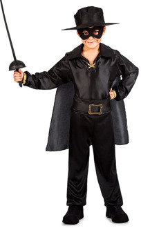 Kostuum Zorro Don Diego Kind Zwart