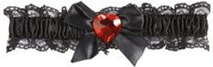 Kouseband zwart met hartje