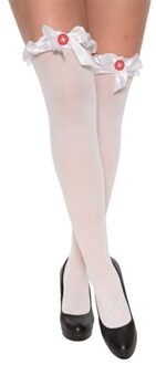 Kousen Met Strik Zuster Wit - Transparant