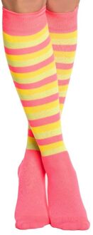 Kousen Neon Roze/Geel/Groen Bracha Multikleur - Print