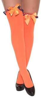Kousen oranje met strik rood/wit/blauw